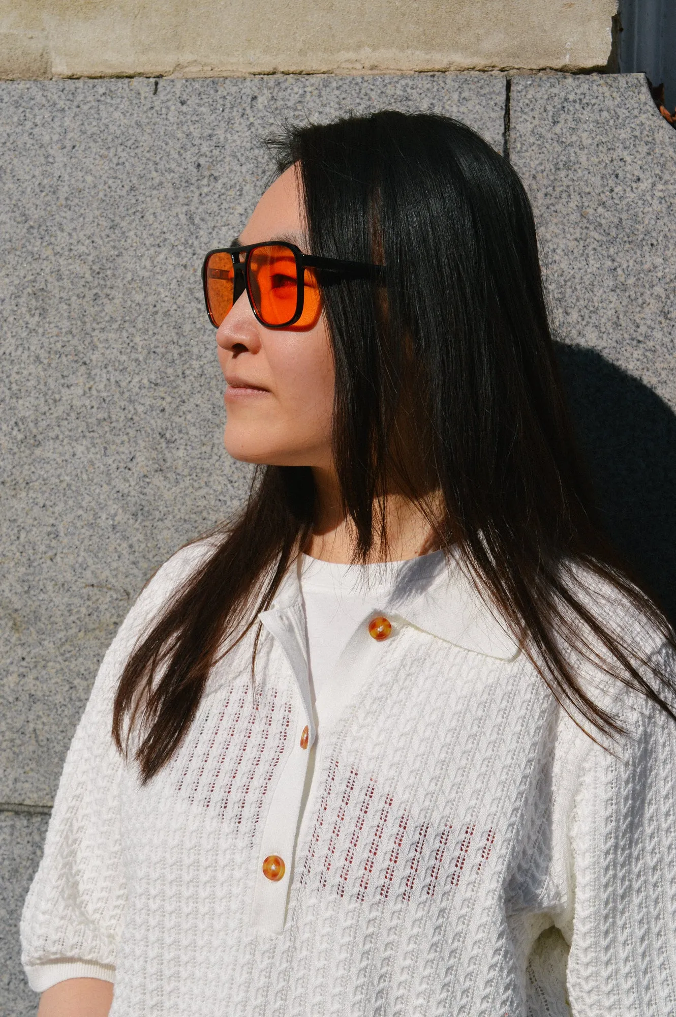 Yerse Fub White Polo Neck T-Shirt