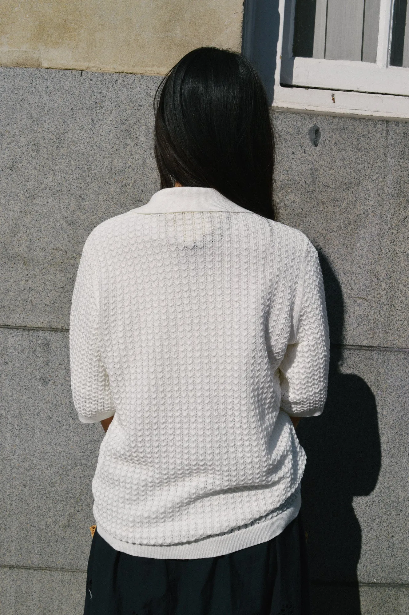 Yerse Fub White Polo Neck T-Shirt
