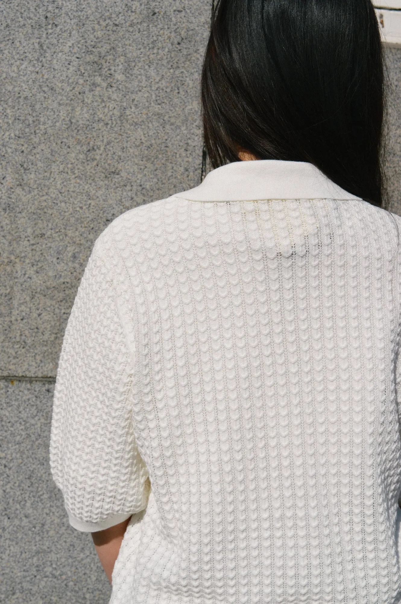 Yerse Fub White Polo Neck T-Shirt