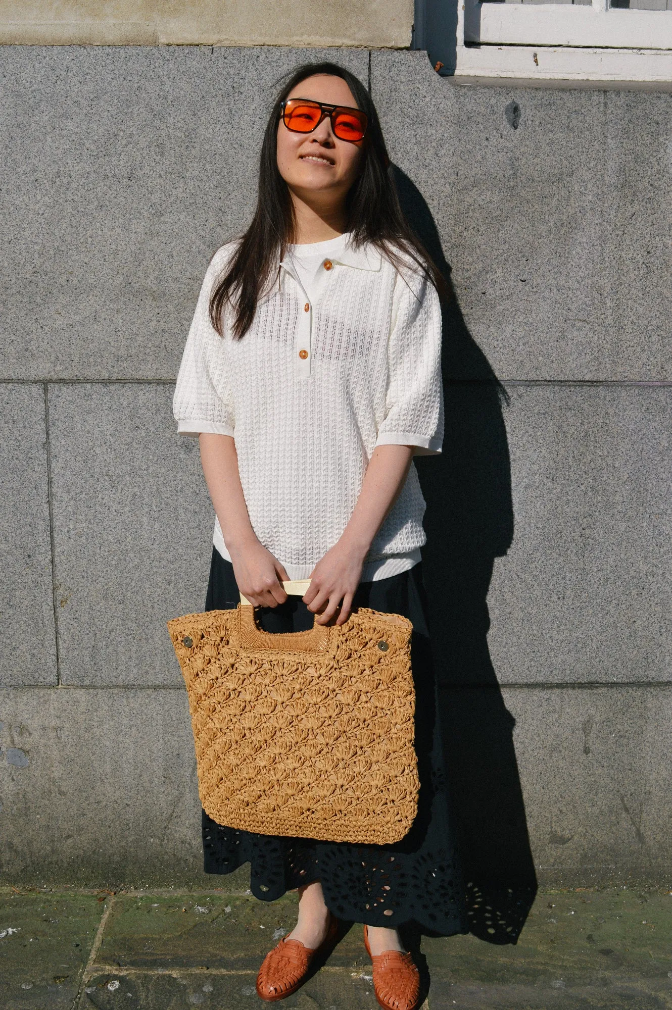 Yerse Fub White Polo Neck T-Shirt
