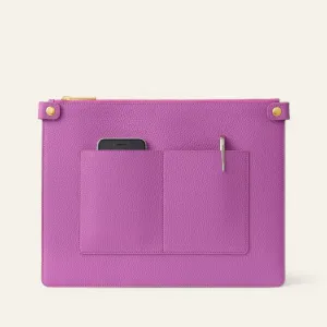 Zipped Pocket Divider | Purple Rose with Gold hardware