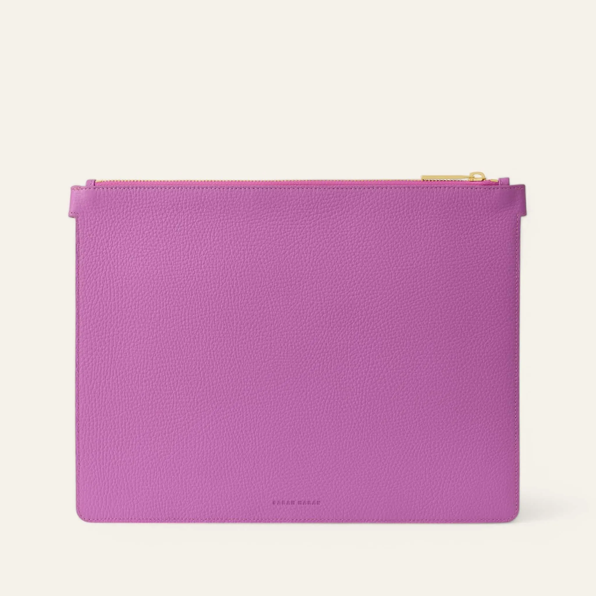 Zipped Pocket Divider | Purple Rose with Gold hardware