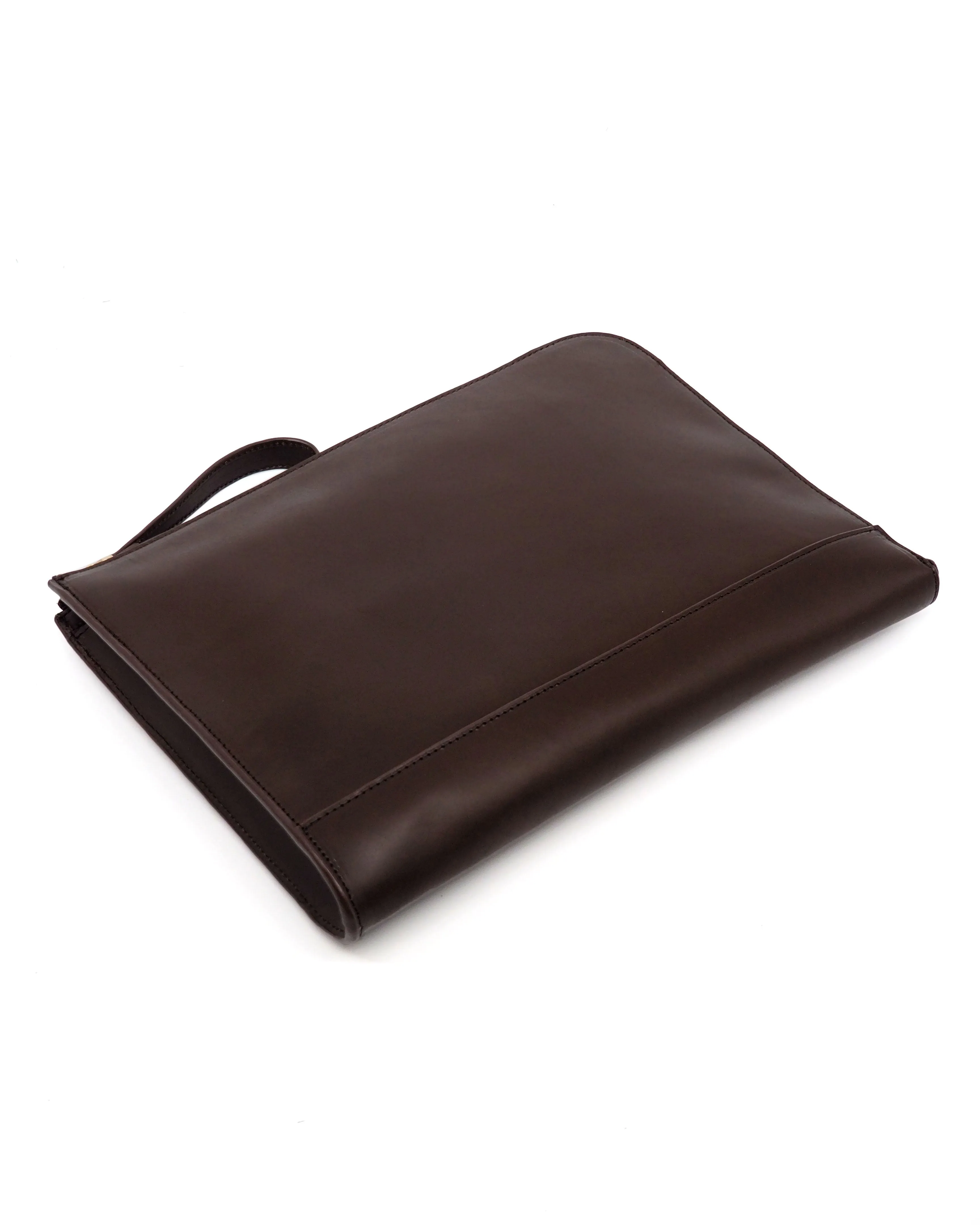 Zipper Leather Portfolio (Dark Choco)